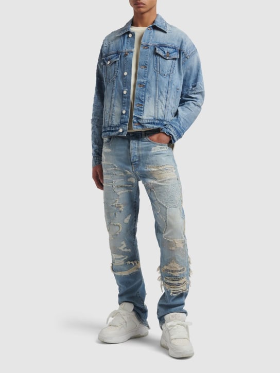 LuisaViaRoma AmiriGiacca Trucker Oversize Shotgun In Denim