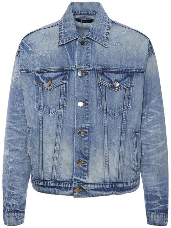 LuisaViaRoma AmiriGiacca trucker oversize Shotgun in denim