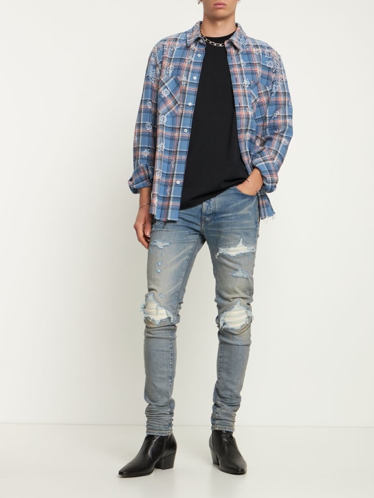 LuisaViaRoma AmiriJeans MX1 In Denim Ultra Suede 15cm