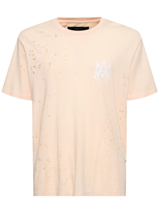 LuisaViaRoma AmiriT-shirt MA in jersey di cotone distressed