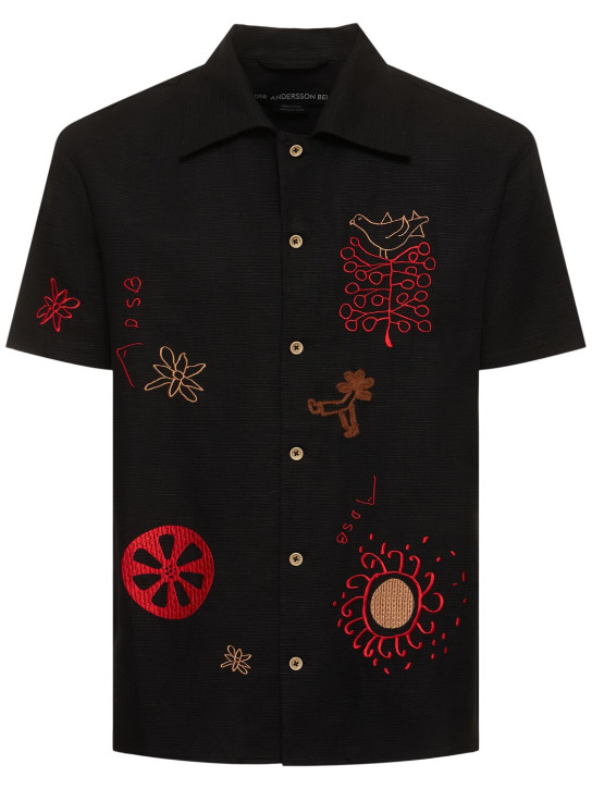 LuisaViaRoma Andersson BellCamicia in lino e cotone / ricami