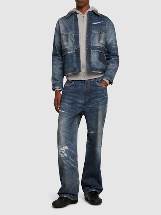 LuisaViaRoma Andersson BellGiacca In Denim Trompe L'oeil A Vita Doppia