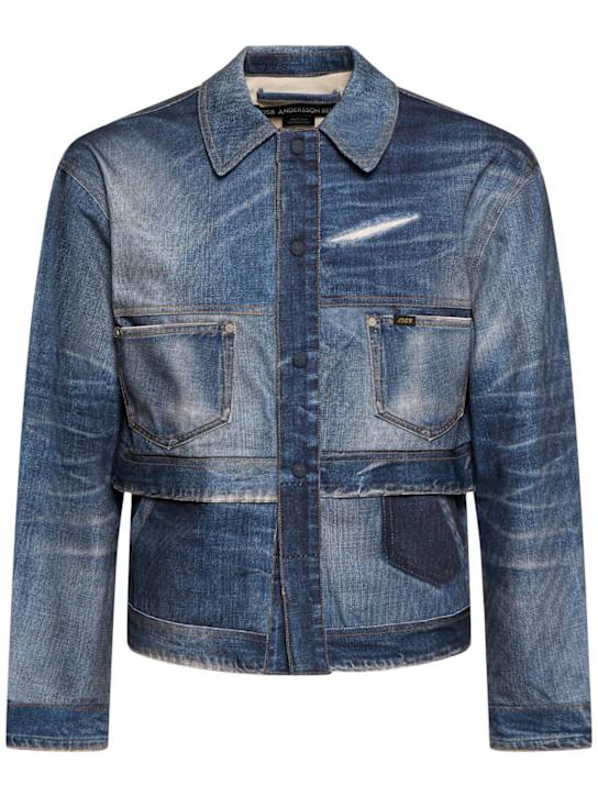 LuisaViaRoma Andersson BellGiacca in denim trompe l'oeil a vita doppia