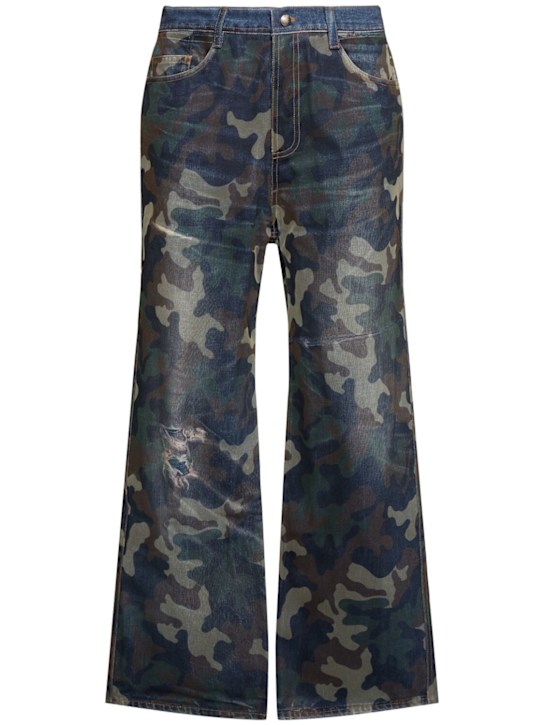 LuisaViaRoma Andersson BellPantaloni unisex in denim e mesh