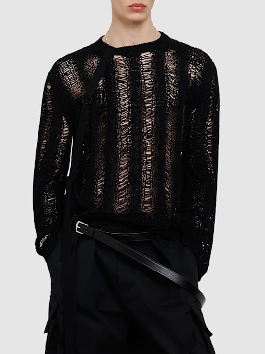 LuisaViaRoma Ann DemeulemeesterCintura In Pelle 2.5cm