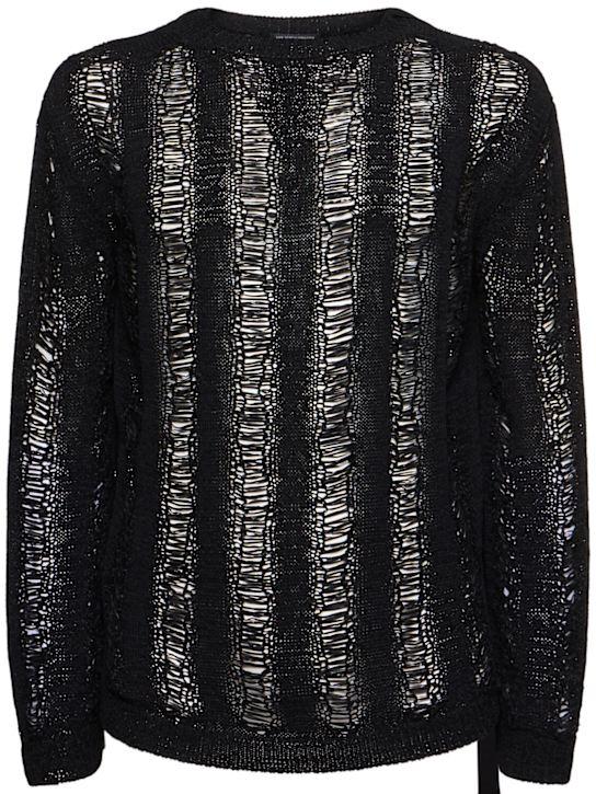 LuisaViaRoma Ann DemeulemeesterMaglia oversize impunturata