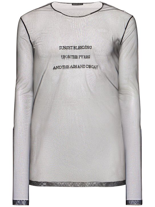 LuisaViaRoma Ann DemeulemeesterTop Greg slim fit in tulle