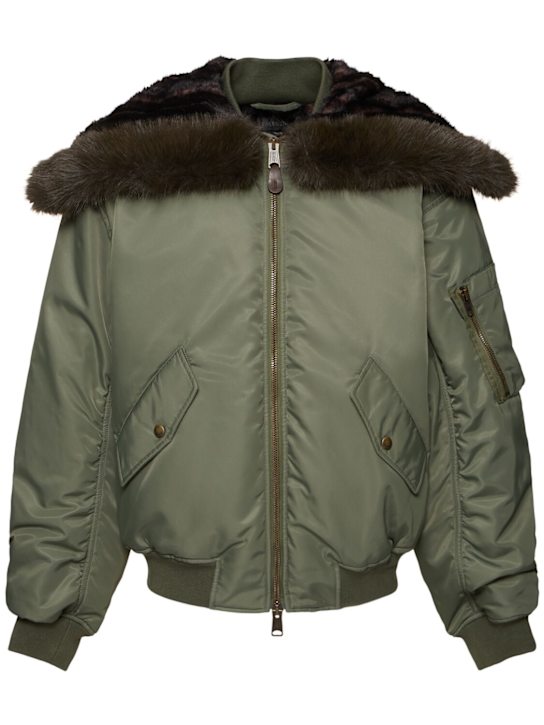 LuisaViaRoma BalenciagaBomber in nylon con cappuccio