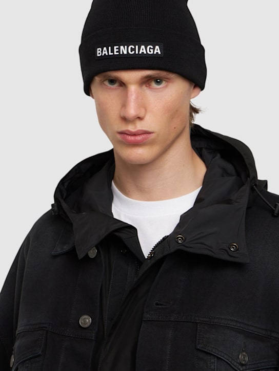 LuisaViaRoma BalenciagaCappello Beanie In Misto Lana Con Patch