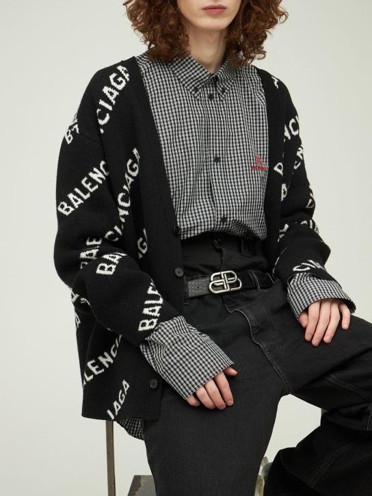 LuisaViaRoma BalenciagaCintura Reversibile BB In Pelle 3.5cm