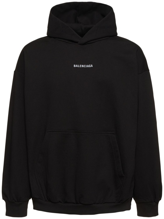 LuisaViaRoma BalenciagaFelpa in cotone con cappuccio e logo riflettente