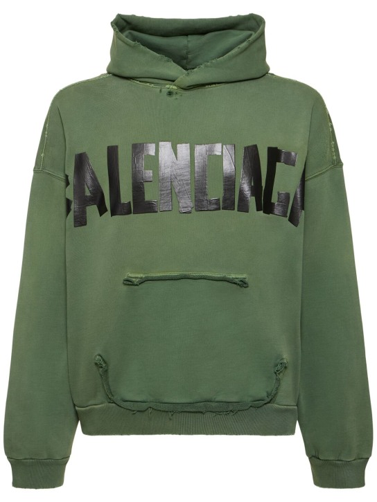 LuisaViaRoma BalenciagaFelpa in cotone con cappuccio e logo