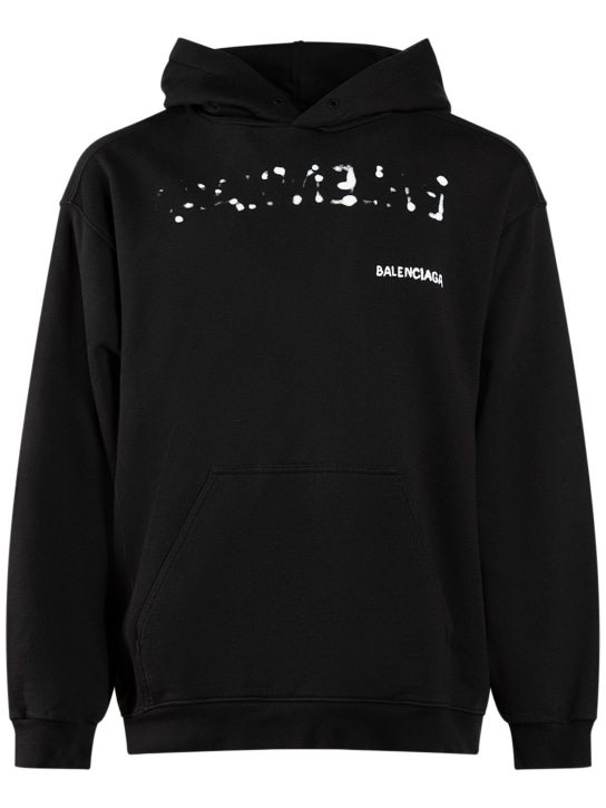 LuisaViaRoma BalenciagaFelpa in cotone con logo e cappuccio