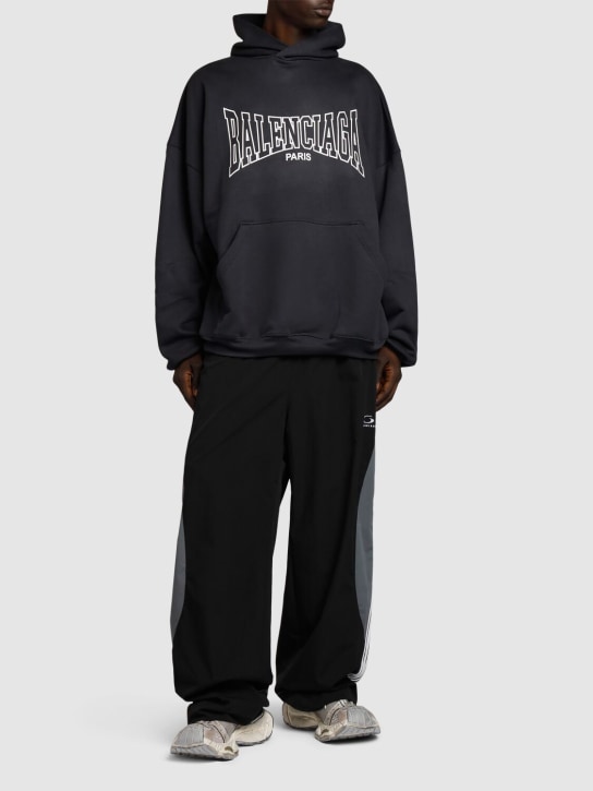LuisaViaRoma BalenciagaFelpa In Cotone Con Stampa E Cappuccio