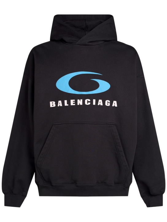 LuisaViaRoma BalenciagaFelpa in cotone con stampa e cappuccio