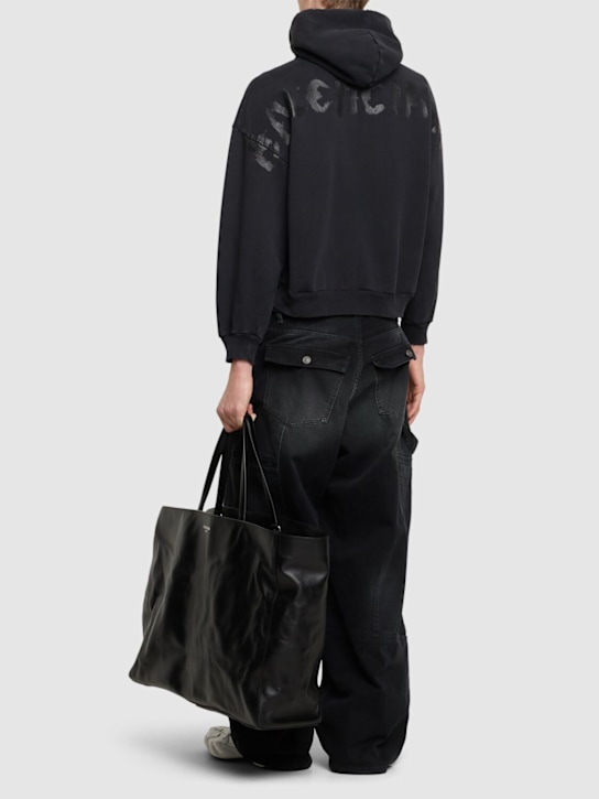 LuisaViaRoma BalenciagaFelpa In Cotone Con Zip E Cappuccio