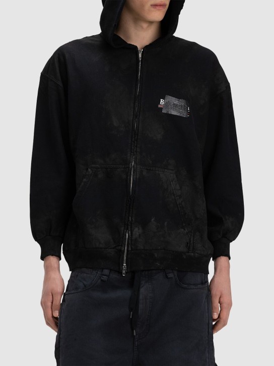 LuisaViaRoma BalenciagaFelpa In Cotone Effetto Vintage Con Cappuccio