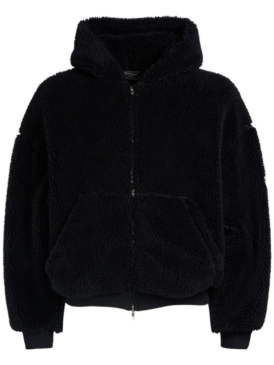 LuisaViaRoma BalenciagaFelpa in tessuto sherpa / zip e cappuccio