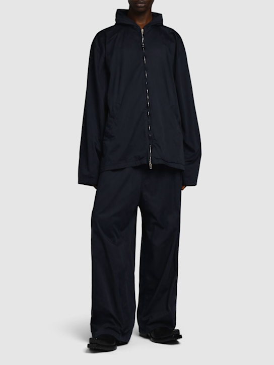 LuisaViaRoma BalenciagaGiacca In Twill Di Cotone Con Zip E Cappuccio
