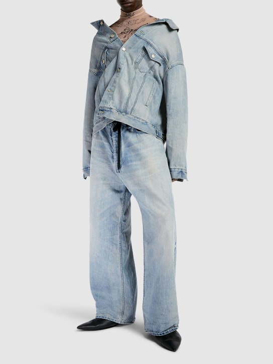 LuisaViaRoma BalenciagaGiacca Off-shoulder In Denim Di Cotone
