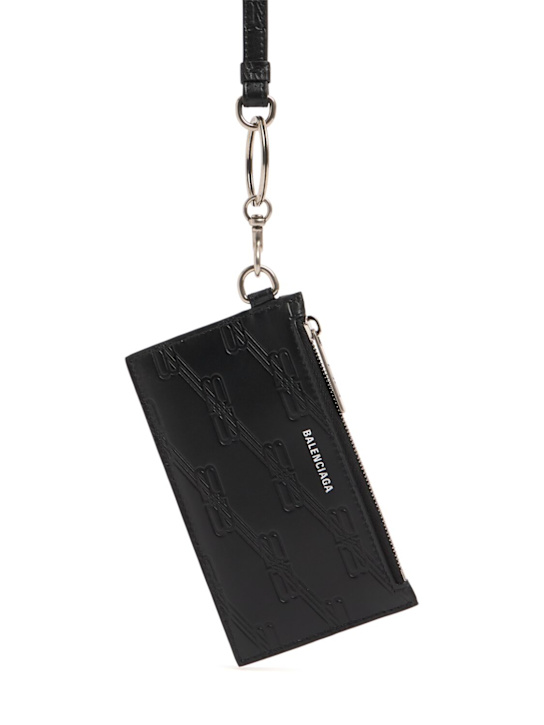 LuisaViaRoma BalenciagaPorta carte di credito in pelle BB monogram