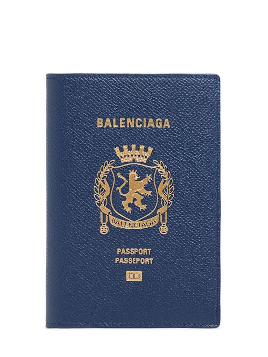 LuisaViaRoma BalenciagaPorta passaporto in pelle con logo
