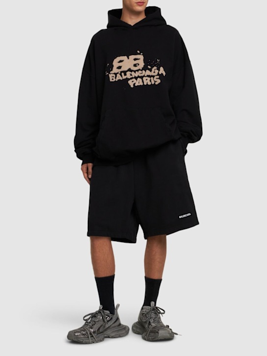 LuisaViaRoma BalenciagaShorts In Felpa Di Cotone Con Logo
