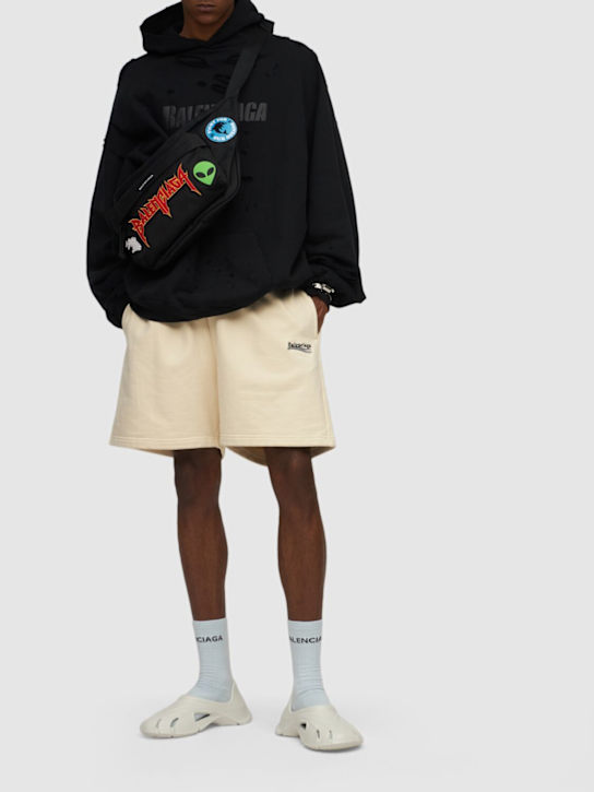 LuisaViaRoma BalenciagaShorts In Felpa Di Cotone Con Logo