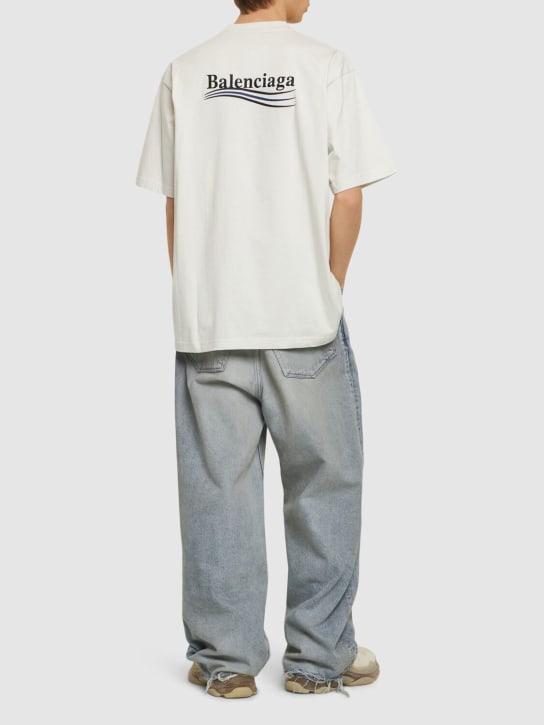 LuisaViaRoma BalenciagaT-shirt In Jersey Di Cotone Con Logo