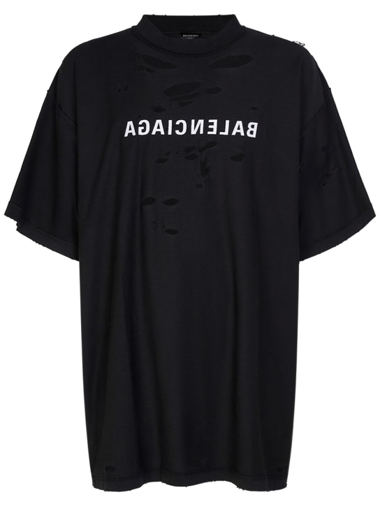 LuisaViaRoma BalenciagaT-shirt Inside Out in cotone distressed