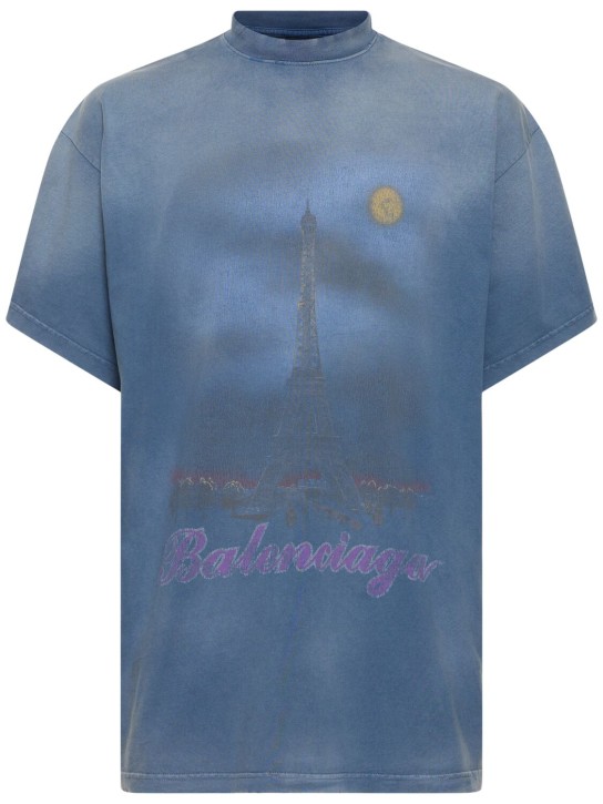 LuisaViaRoma BalenciagaT-shirt New Paris Moon in cotone effetto vintage