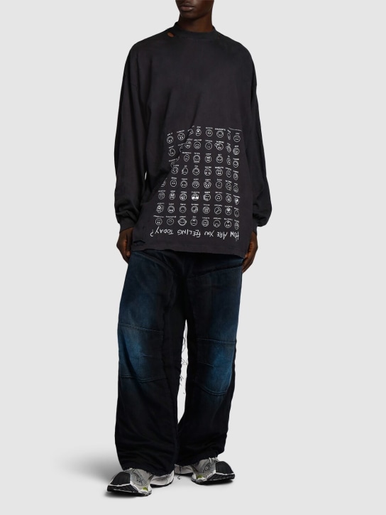 LuisaViaRoma BalenciagaT-shirt Oversize A Maniche Lunghe In Cotone