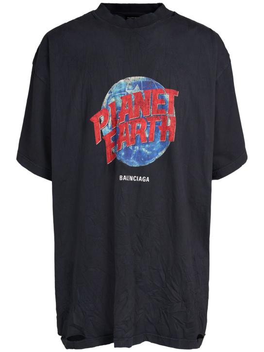 LuisaViaRoma BalenciagaT-shirt Planet Heart in cotone effetto vintage