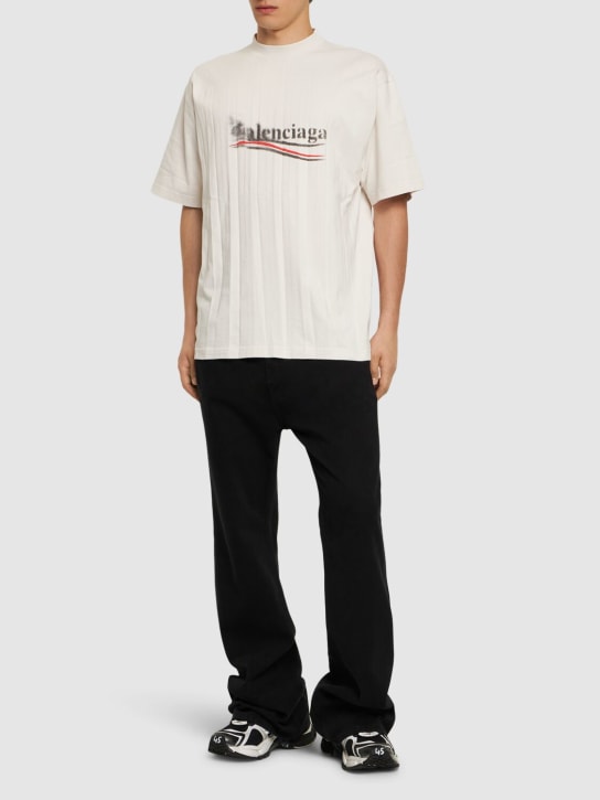 LuisaViaRoma BalenciagaT-shirt Political Stencil In Cotone Con Logo