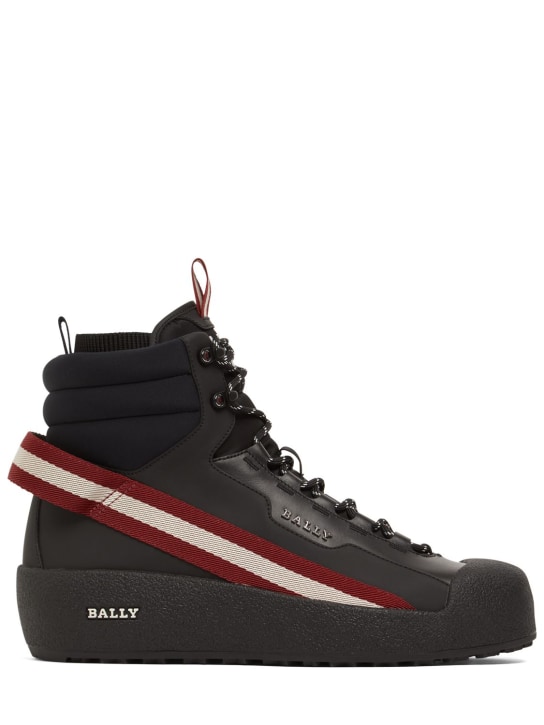 LuisaViaRoma BallyStivali hiking Clyde in pelle e techno spalmato
