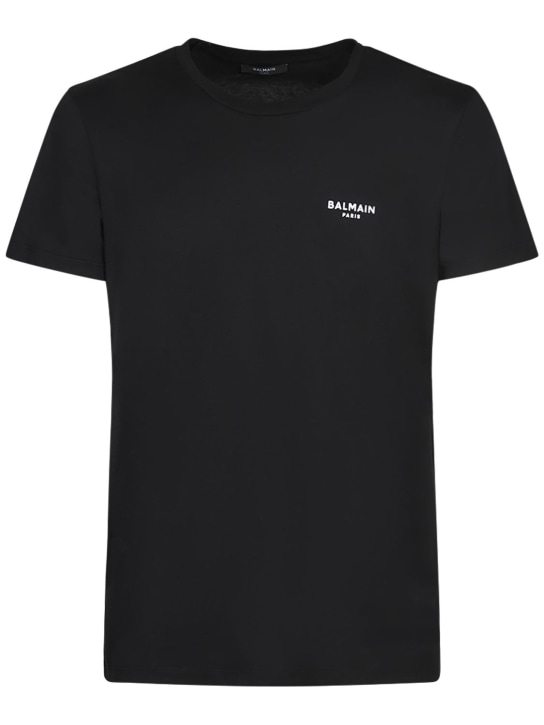 LuisaViaRoma BalmainT-shirt in cotone organico con logo floccato