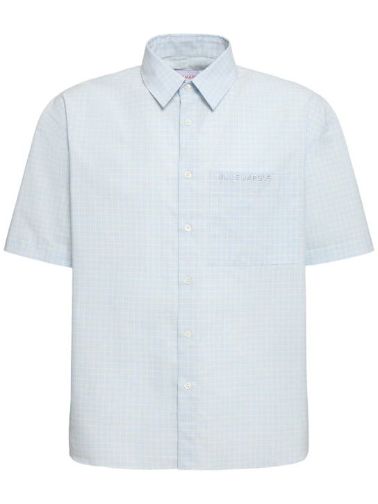 LuisaViaRoma BluemarbleCamicia in cotone e poly riciclato