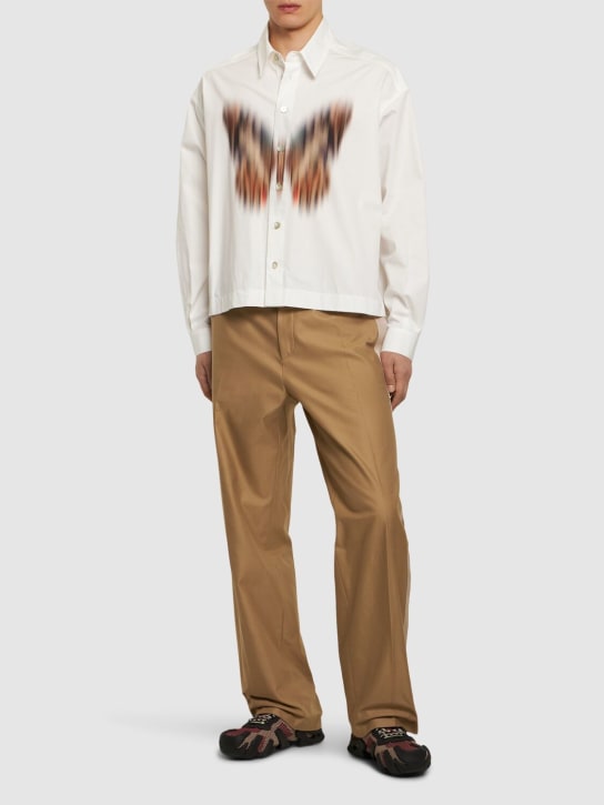 LuisaViaRoma BluemarblePantaloni In Grosgrain Di Cotone
