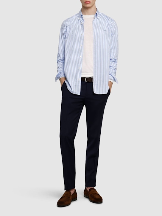 LuisaViaRoma BossCamicia Roan In Misto Cotone A Righe