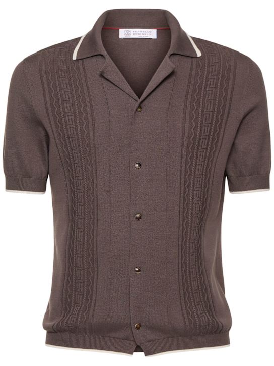 LuisaViaRoma Brunello CucinelliCamicia in cotone con bottoni