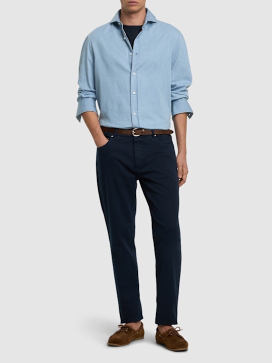 LuisaViaRoma Brunello CucinelliCamicia In Denim Di Cotone