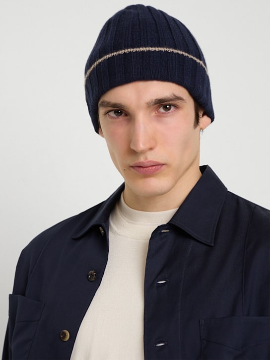 LuisaViaRoma Brunello CucinelliCappello Beanie In Maglia Di Cashmere A Costine