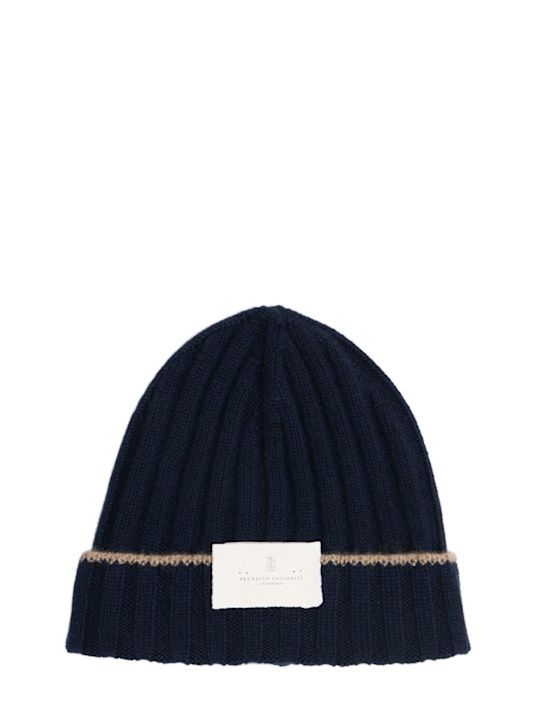 LuisaViaRoma Brunello CucinelliCappello beanie in maglia di cashmere a costine