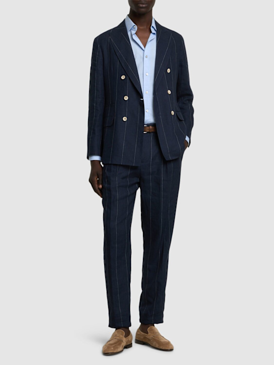 LuisaViaRoma Brunello CucinelliCompleto Doppiopetto In Lino