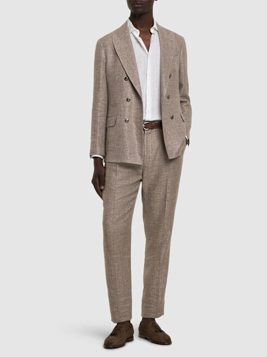 LuisaViaRoma Brunello CucinelliCompleto Doppiopetto In Misto Lino