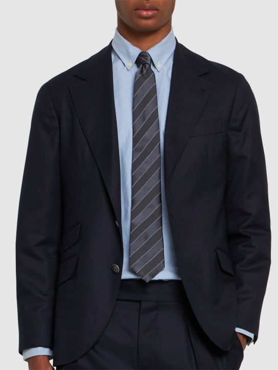 LuisaViaRoma Brunello CucinelliCravatta In Seta Chevron