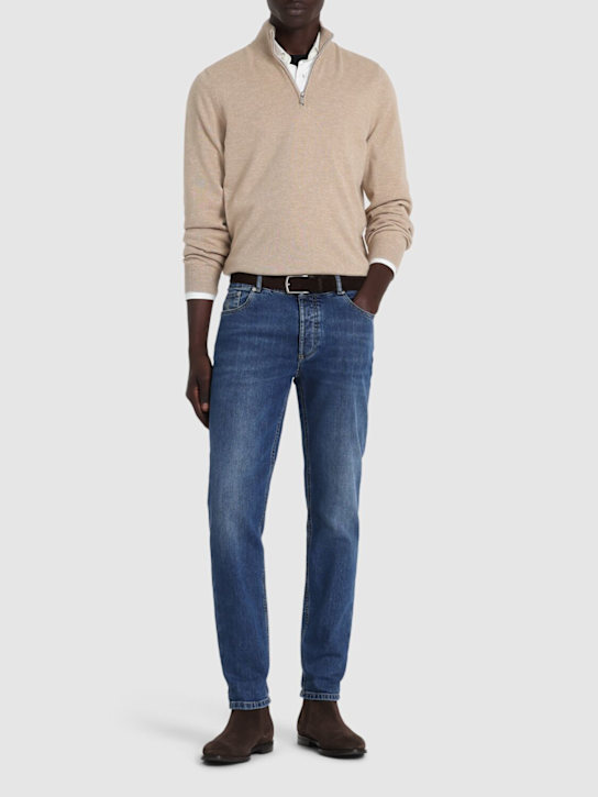 LuisaViaRoma Brunello CucinelliMaglia Collo Alto In Cashmere Con Mezza Zip