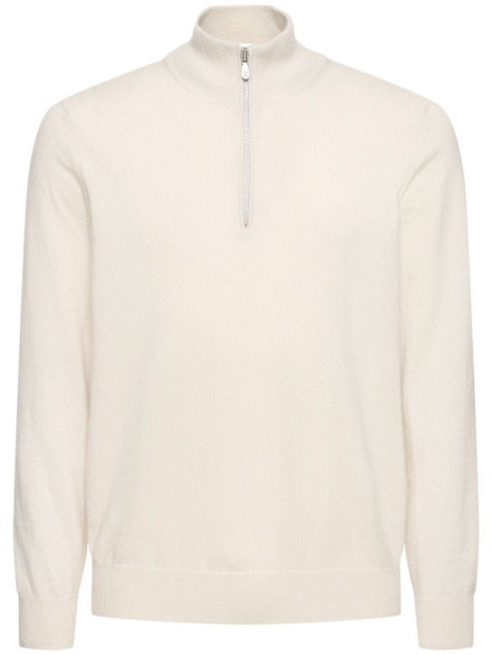 LuisaViaRoma Brunello CucinelliMaglia collo alto in cashmere con mezza zip