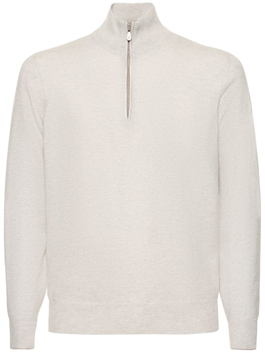 LuisaViaRoma Brunello CucinelliMaglia collo alto in cashmere con mezza zip