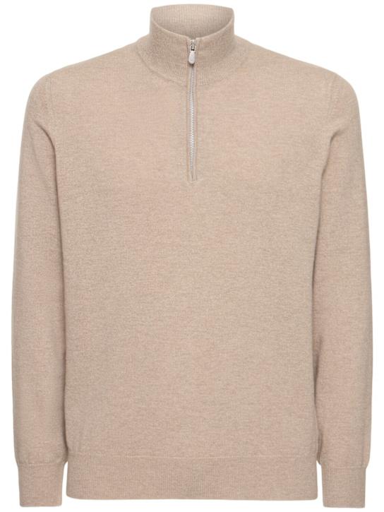 LuisaViaRoma Brunello CucinelliMaglia collo alto in cashmere con mezza zip
